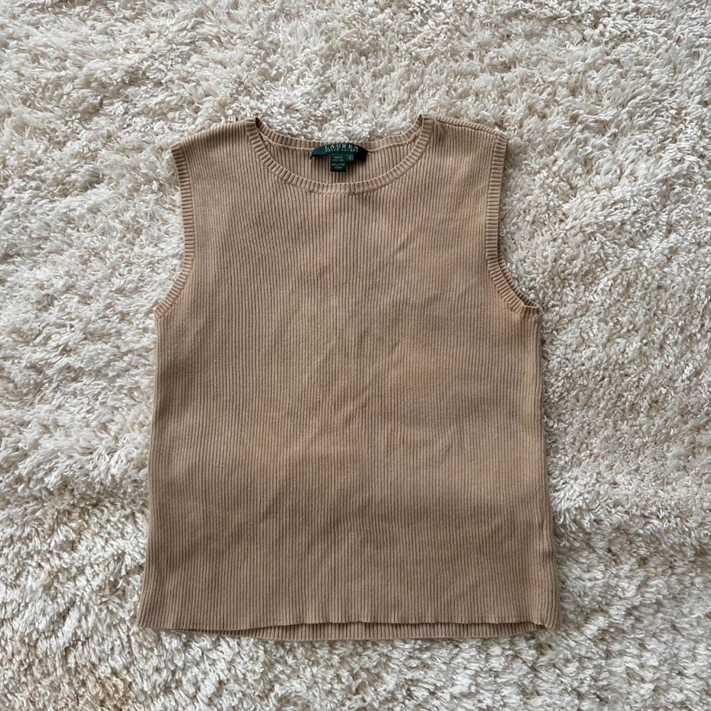 RALPH LAUREN sleeveless knit top